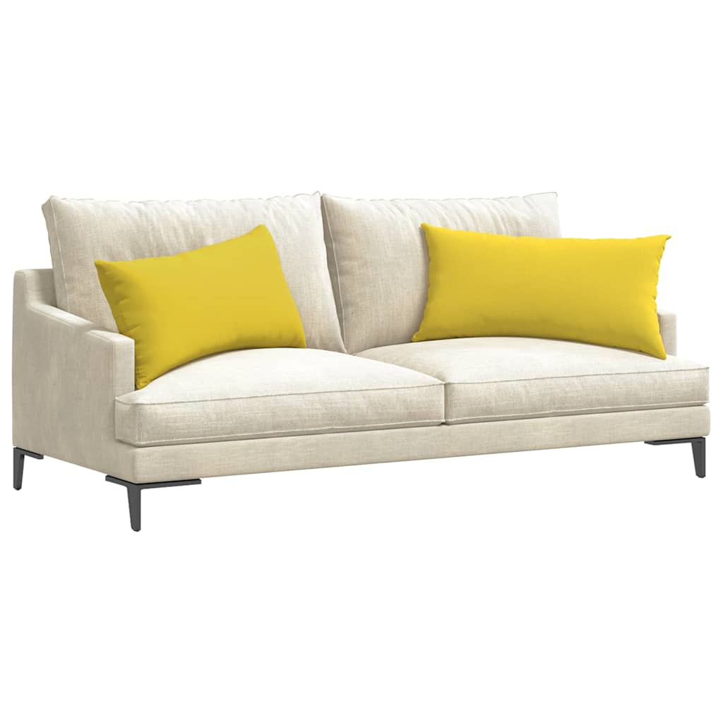 Sofakissen 2 stk. Stoff Helles Gelb 80 x 40 cm