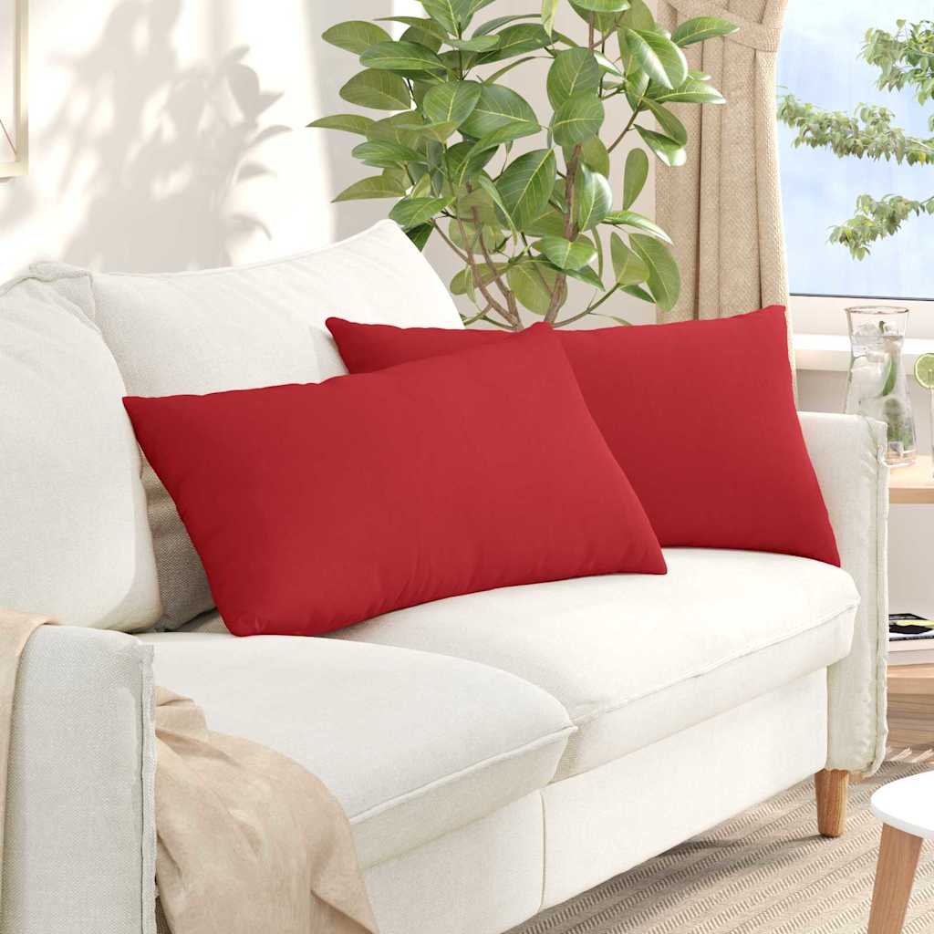 Sofakissen 2 stk. Stoff Rot 80 x 40 cm