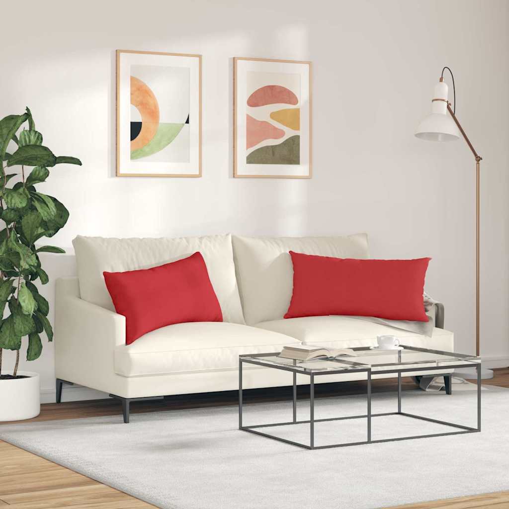 Sofakissen 2 stk. Stoff Rot 80 x 40 cm