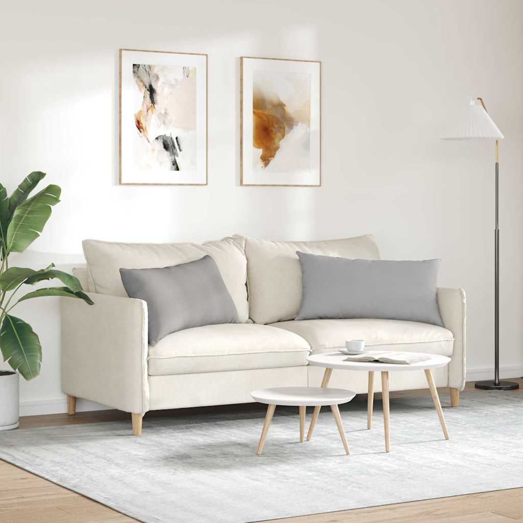 Sofakissen 2 stk. Stoff Wolkengrau 80 x 40 cm