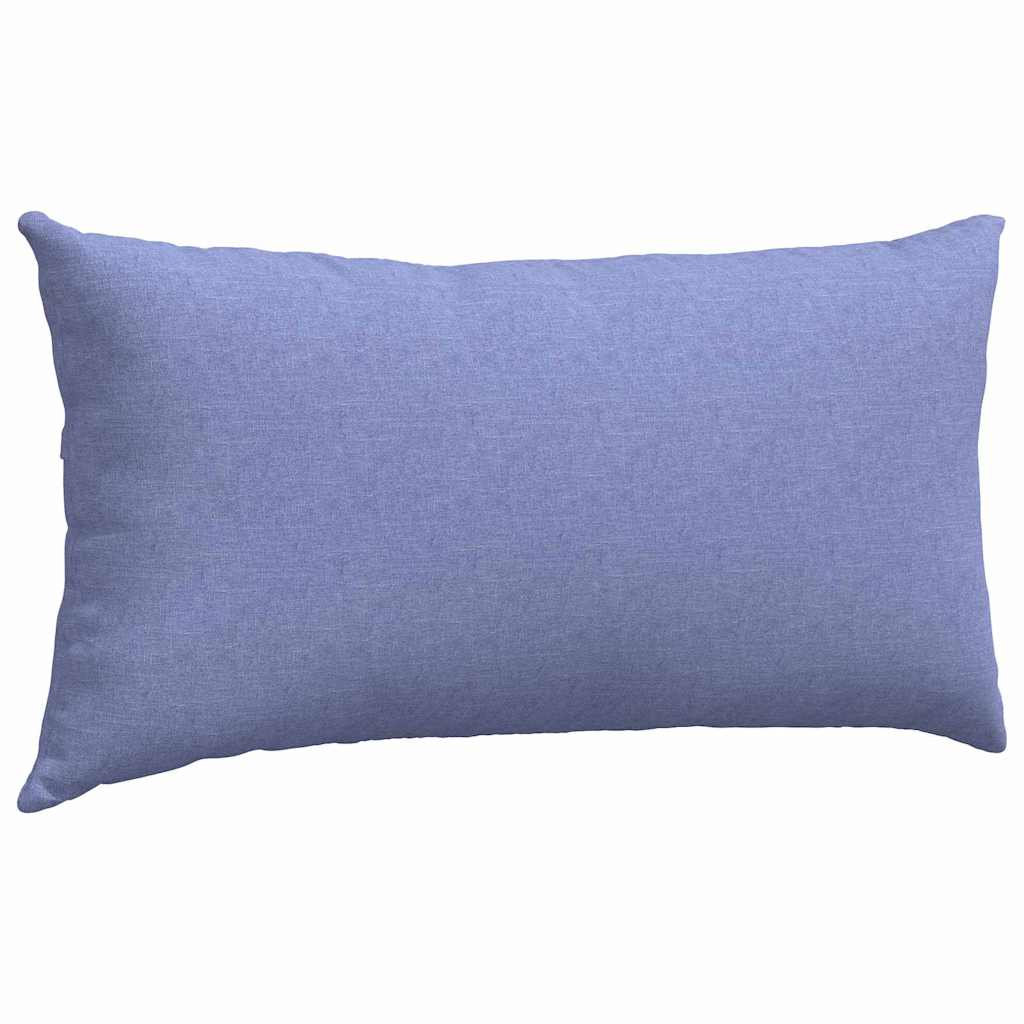 Sofakissen 2 stk. Stoff Jeans blau 80 x 40 cm