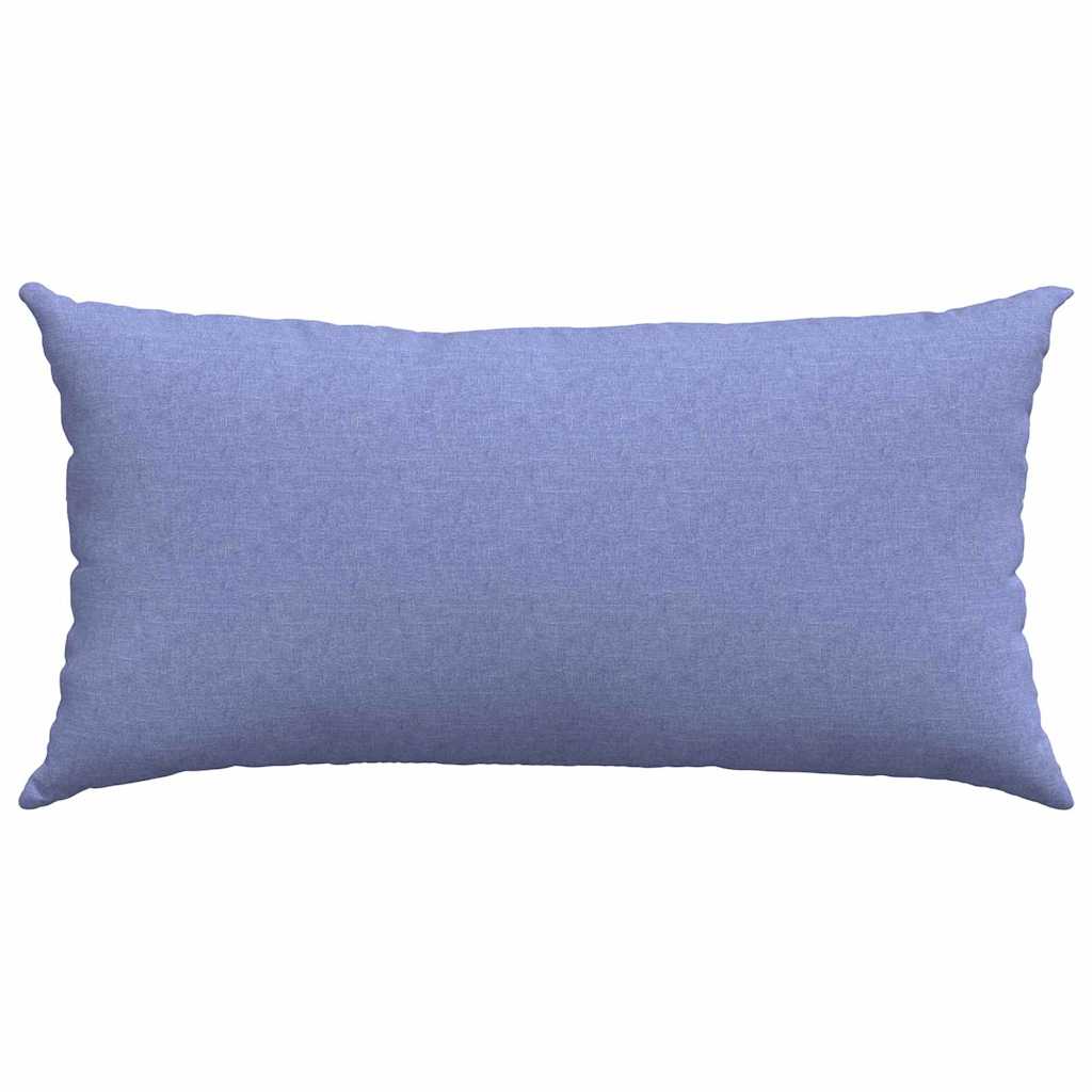 Sofakissen 2 stk. Stoff Jeans blau 80 x 40 cm