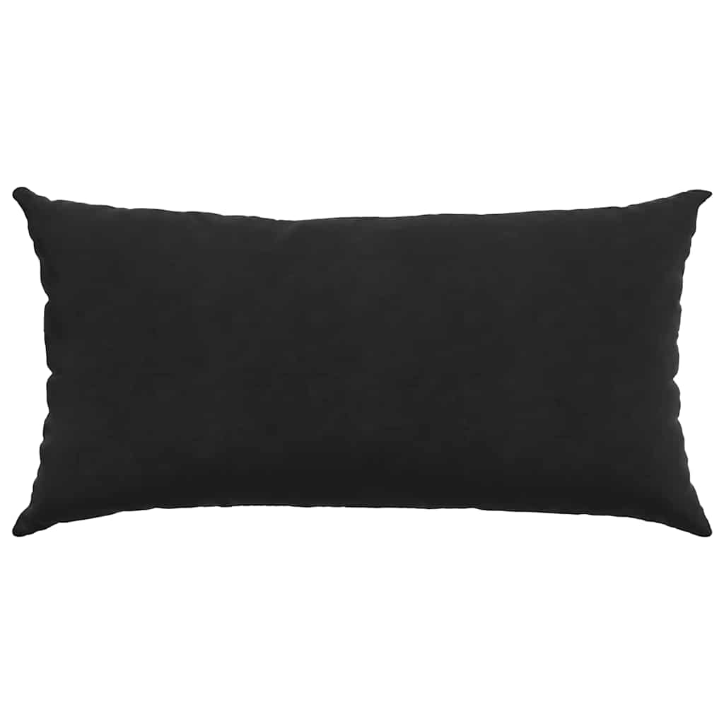Sofakissen 2 pcs Schwarz 80 x 40 cm Cordstoff
