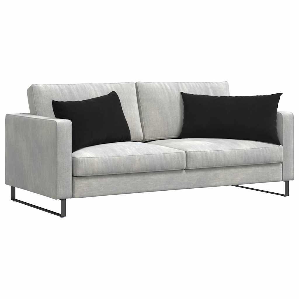 Sofakissen 2 pcs Schwarz 80 x 40 cm Cordstoff