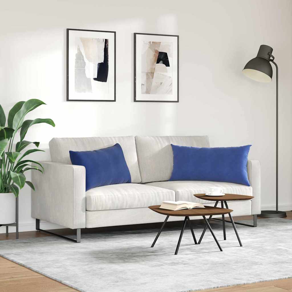 Sofakissen 2 pcs Polizeiblau 80 x 40 cm Cordstoff