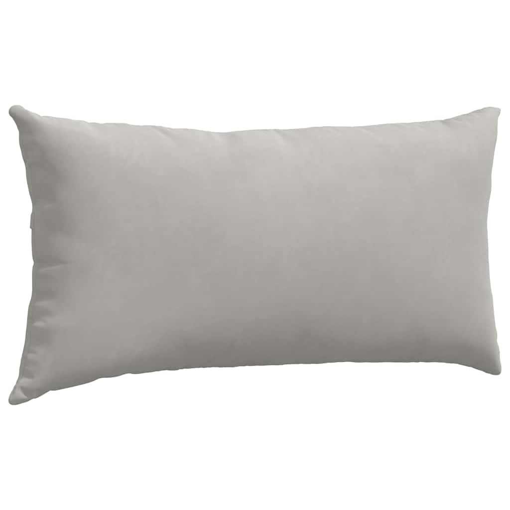 Sofakissen 2 Stk. Stoff Hellgrau 80 x 40 cm