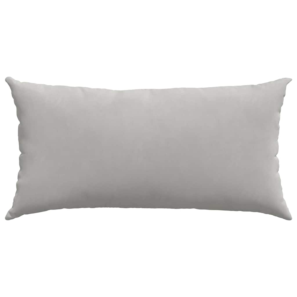 Sofakissen 2 Stk. Stoff Hellgrau 80 x 40 cm
