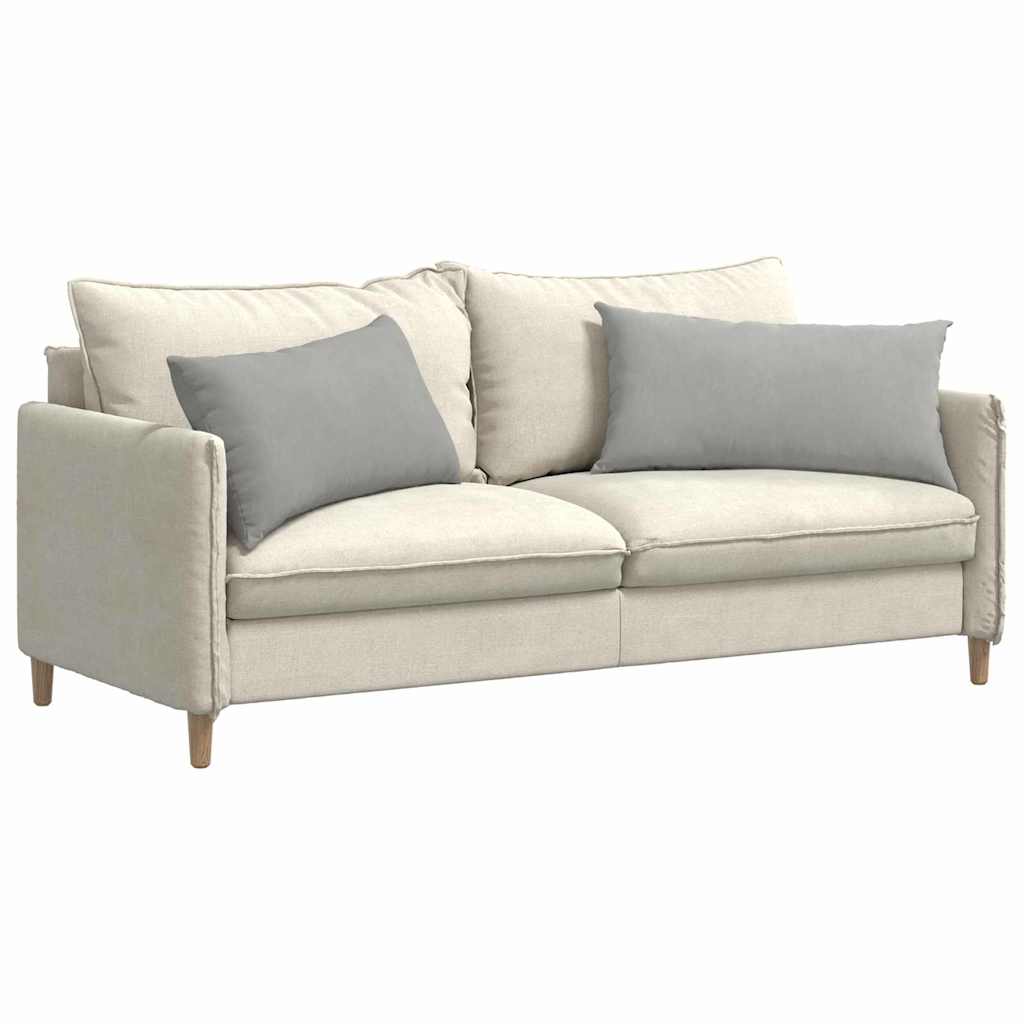 Sofakissen 2 Stk. Stoff Hellgrau 80 x 40 cm