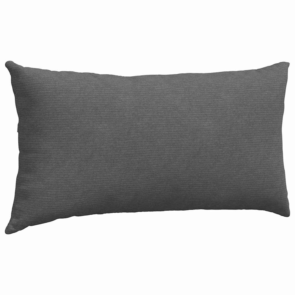Sofakissen 2 pcs Dunkelgrau 80 x 40 cm Cordstoff