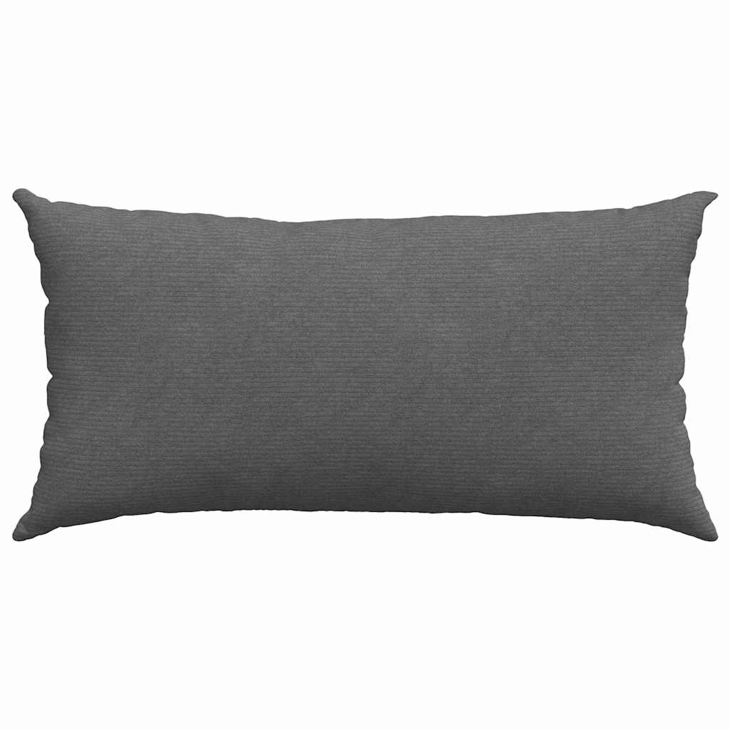 Sofakissen 2 pcs Dunkelgrau 80 x 40 cm Cordstoff