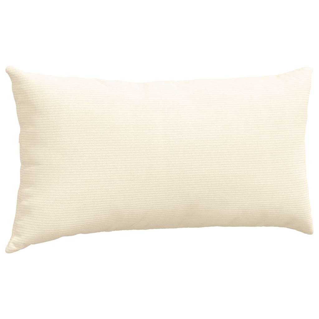 Sofakissen 2 pcs Creme 80 x 40 cm Cordstoff