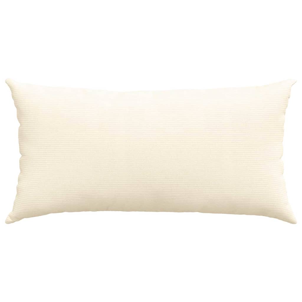 Sofakissen 2 pcs Creme 80 x 40 cm Cordstoff