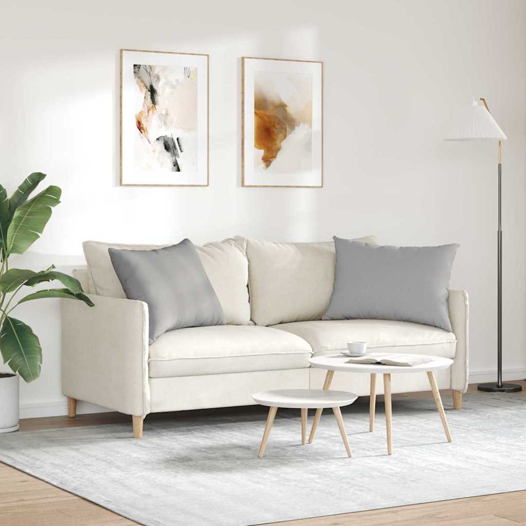 Sofakissen 2 stk. Stoff Wolkengrau 70 x 50 cm