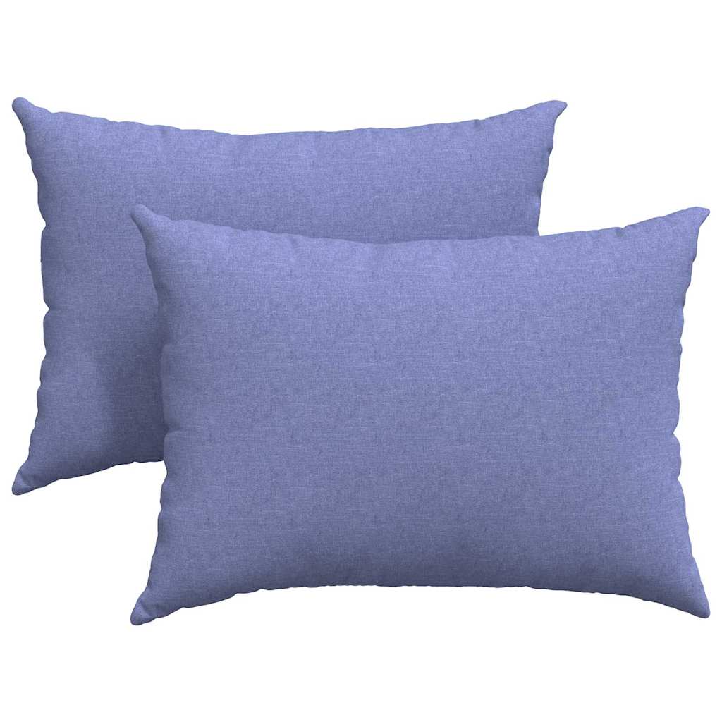 Sofakissen 2 stk. Stoff Jeans blau 70 x 50 cm