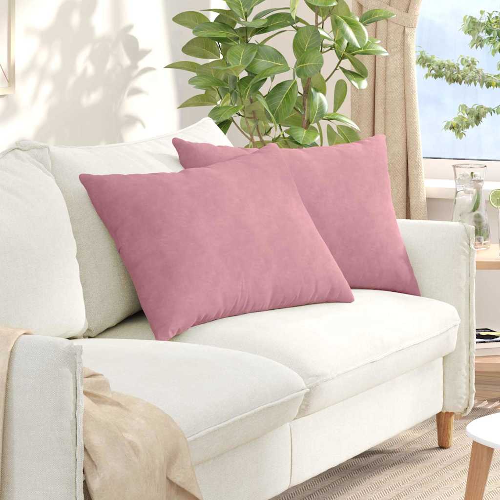 Sofakissen 2 pcs Rosa 70 x 50 cm Cordstoff