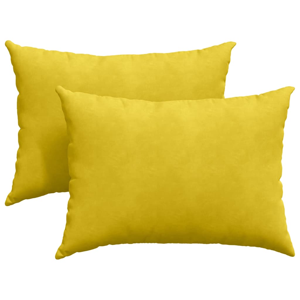 Sofakissen 2 pcs Gelb 70 x 50 cm Cordstoff