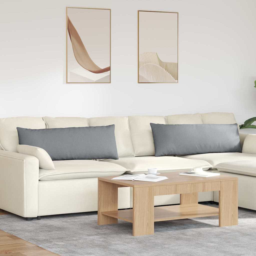 Sofakissen 2 stk. Stoff Hellgrau 120 x 40 cm