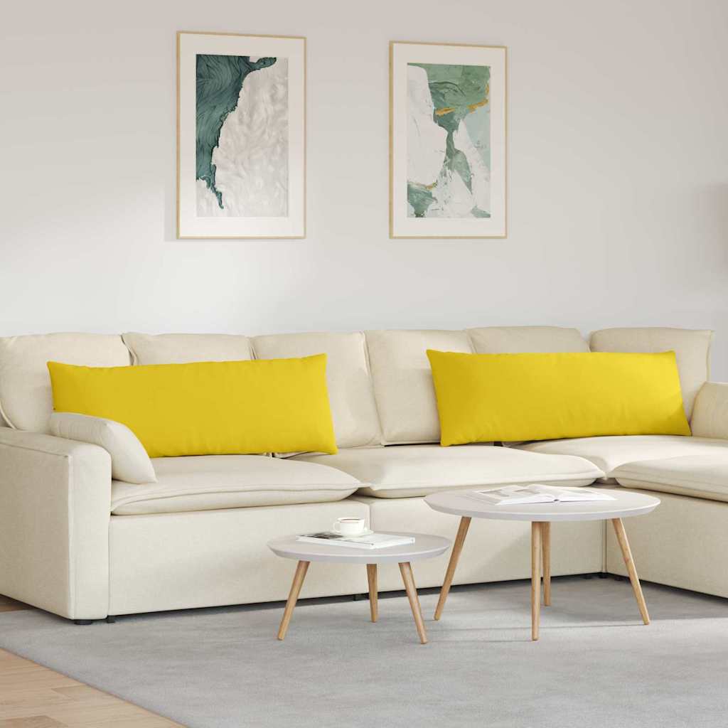 Sofakissen 2 stk. Stoff Helles Gelb 120 x 40 cm