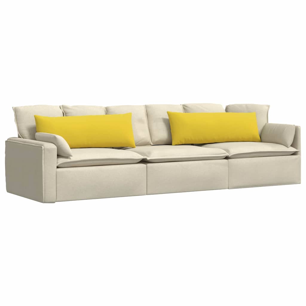 Sofakissen 2 stk. Stoff Helles Gelb 120 x 40 cm