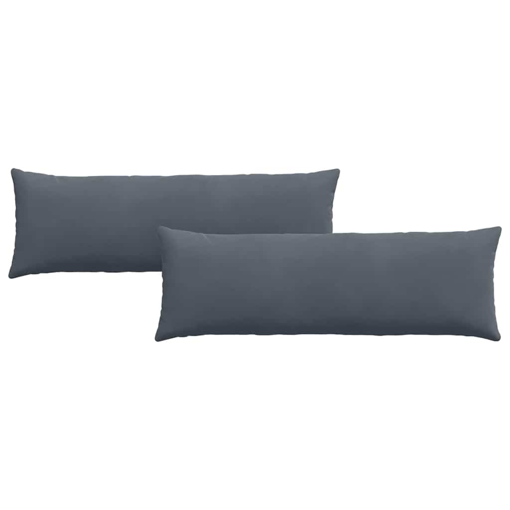 Sofakissen 2 pcs Dunkelgrau 120 x 40 cm Cordstoff