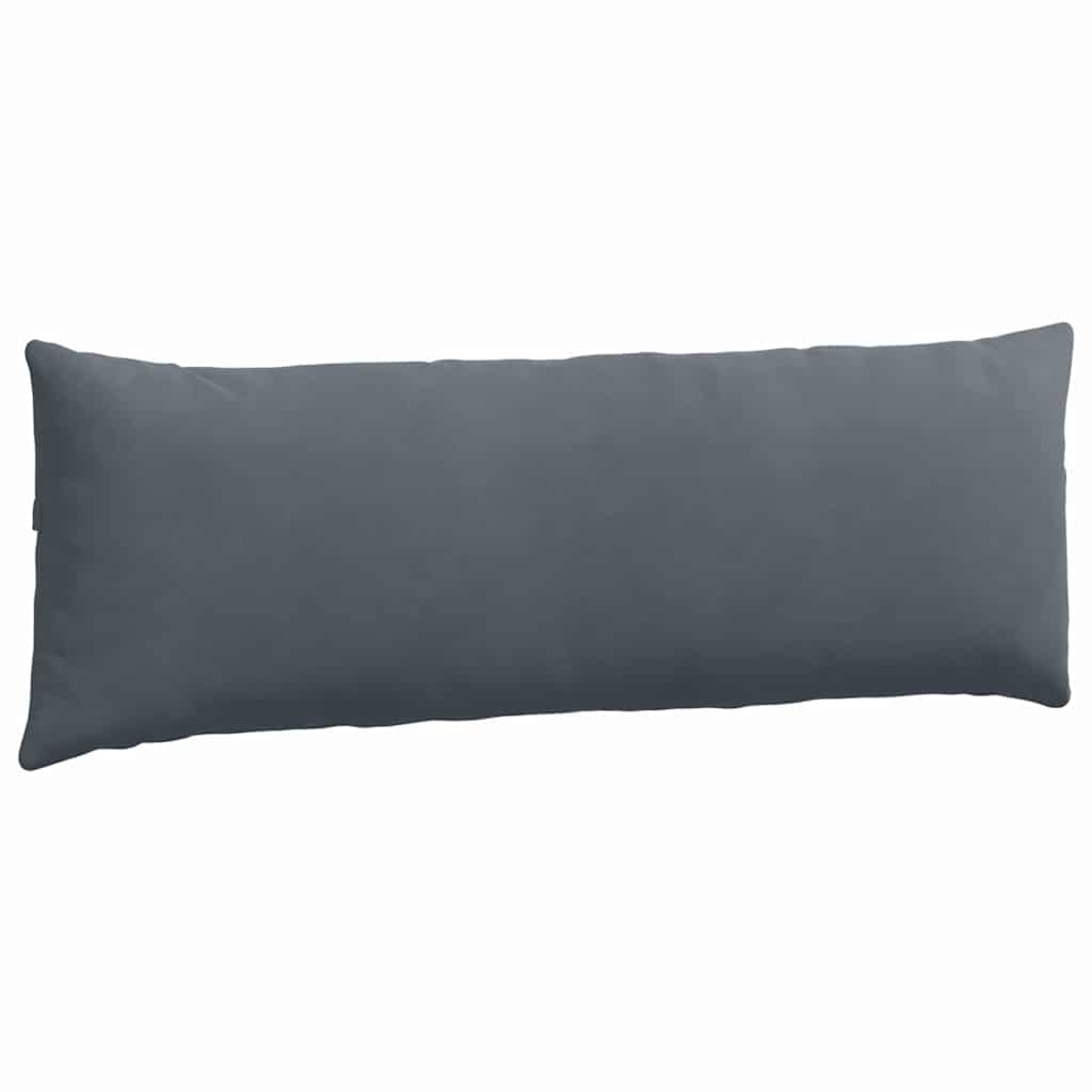 Sofakissen 2 pcs Dunkelgrau 120 x 40 cm Cordstoff