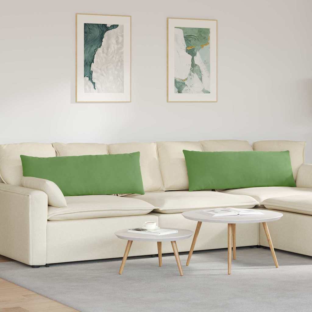 Sofakissen 2 pcs Hellgrün 120 x 40 cm Cordstoff