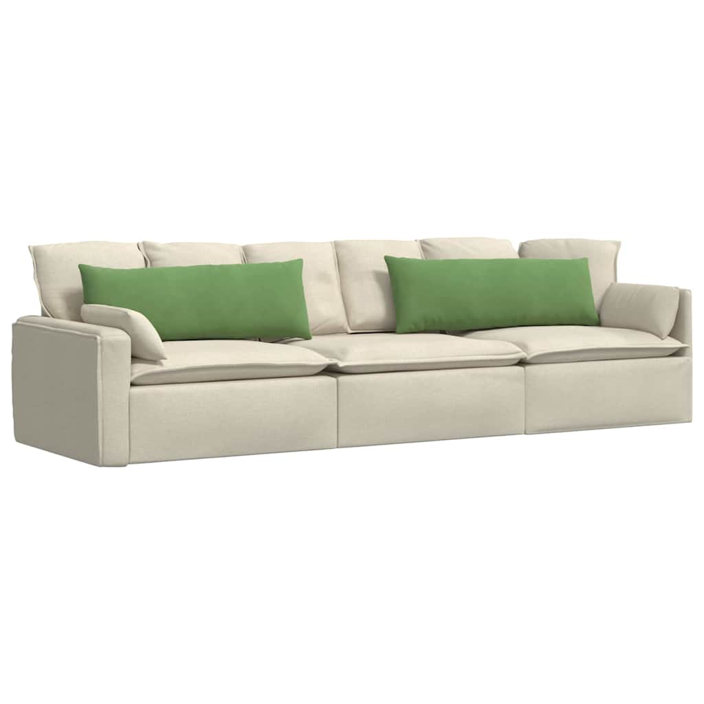 Sofakissen 2 pcs Hellgrün 120 x 40 cm Cordstoff