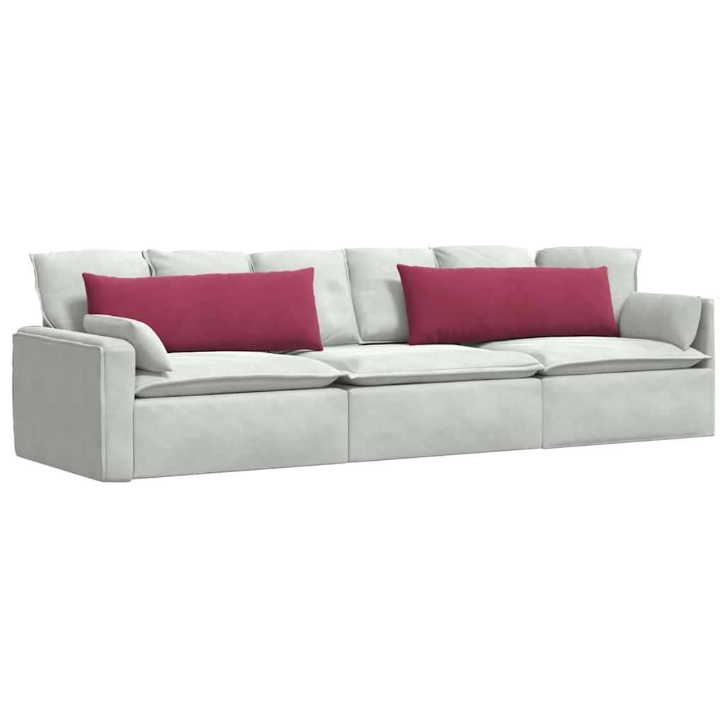 Sofakissen 2 pcs Weinrot 120 x 40 cm Cordstoff