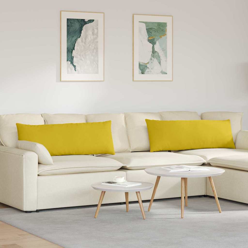 Sofakissen 2 pcs Gelb 120 x 40 cm Cordstoff