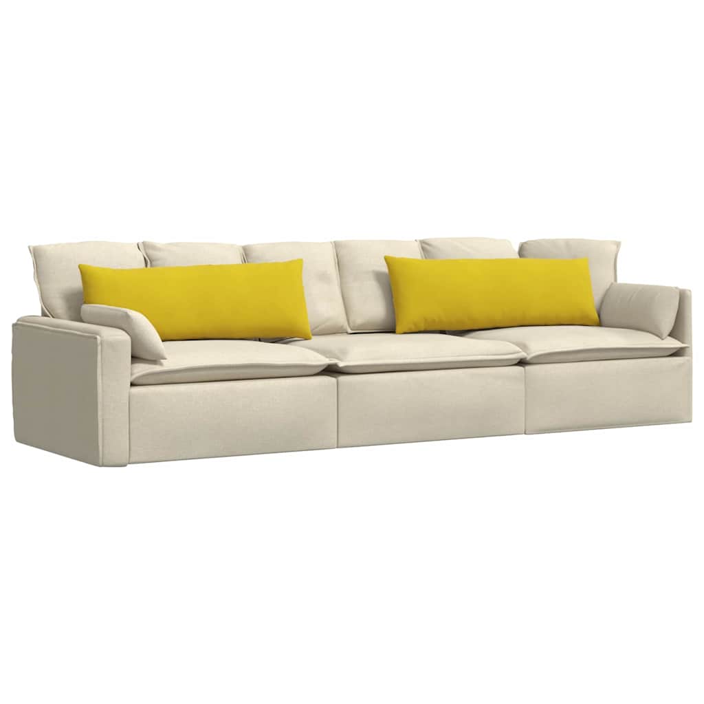 Sofakissen 2 pcs Gelb 120 x 40 cm Cordstoff