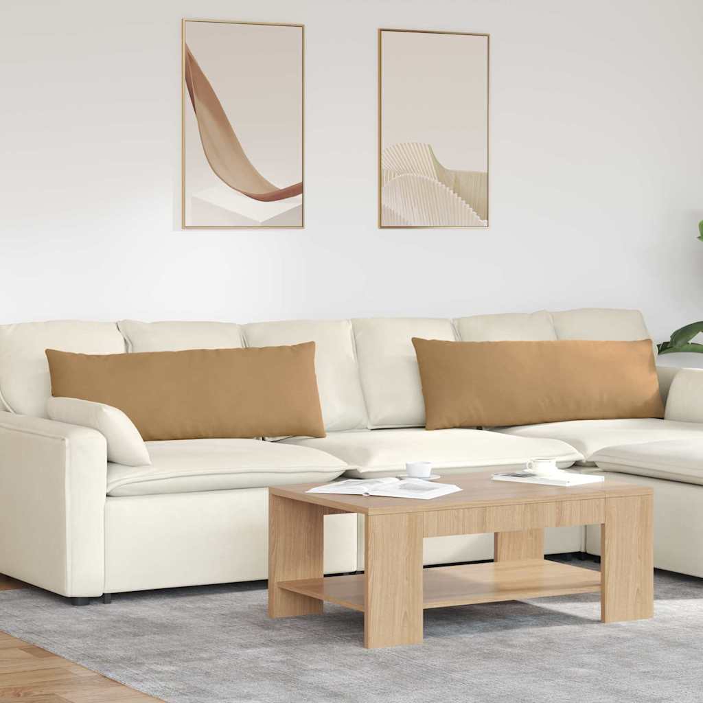 Sofakissen 2 pcs Braun 120 x 40 cm Cordstoff