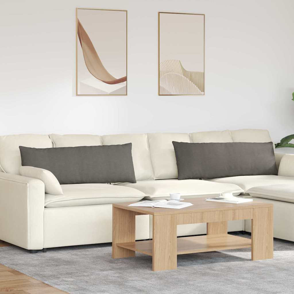 Sofakissen 2 pcs Hellgrau 120 x 40 cm Cordstoff