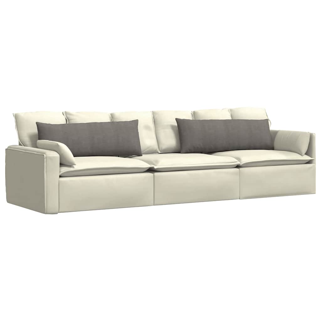 Sofakissen 2 pcs Hellgrau 120 x 40 cm Cordstoff