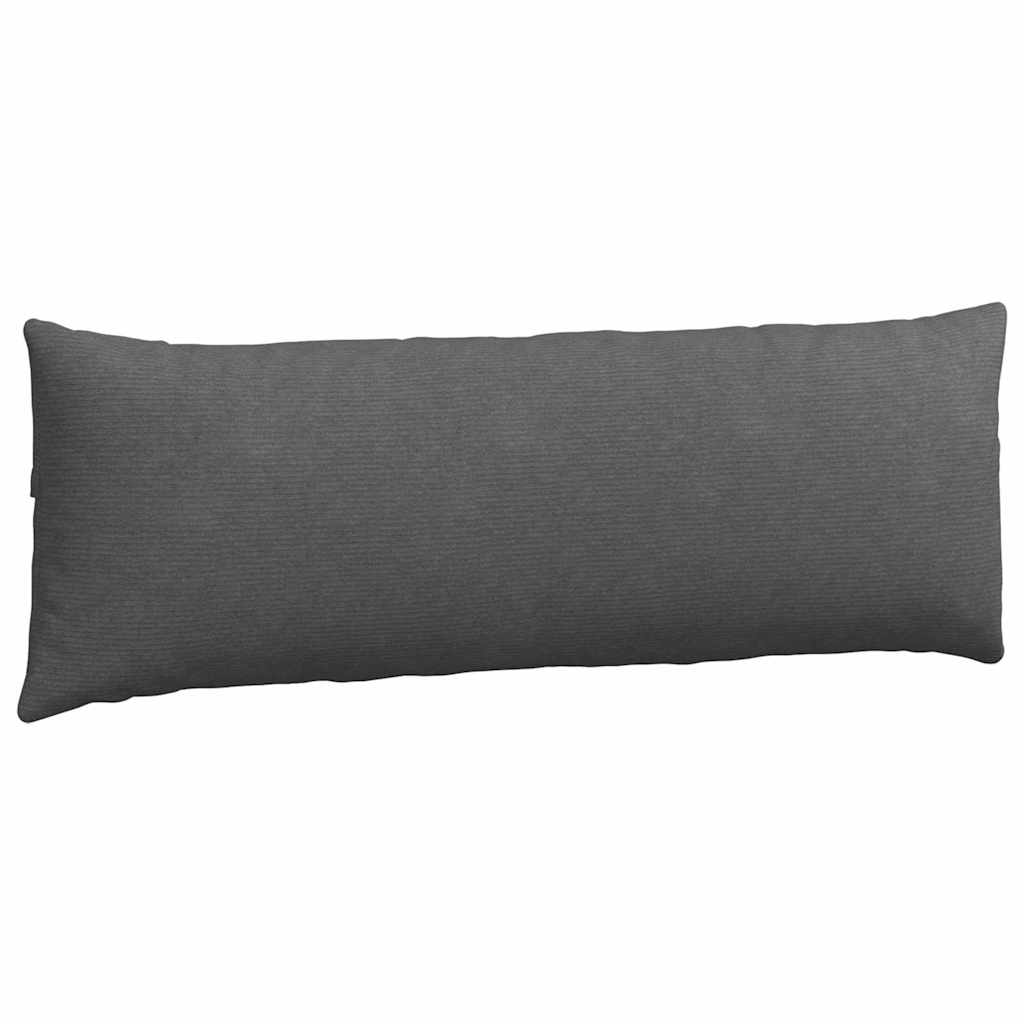 Sofakissen 2 pcs Dunkelgrau 120 x 40 cm Cordstoff