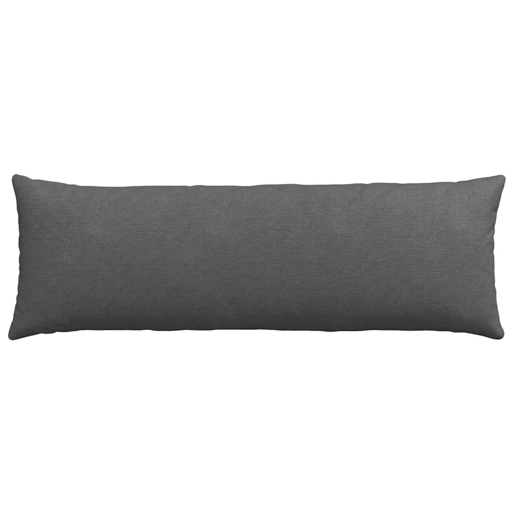 Sofakissen 2 pcs Dunkelgrau 120 x 40 cm Cordstoff