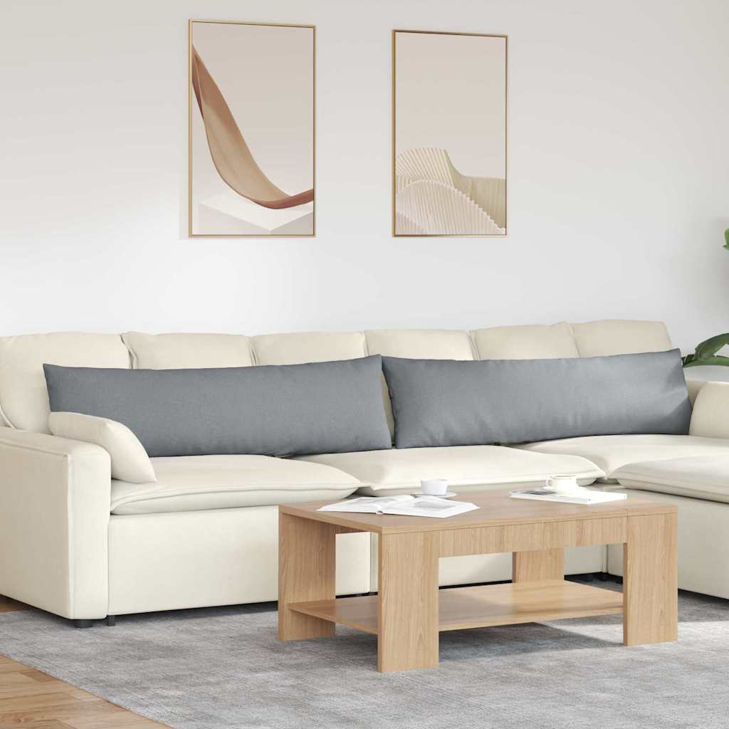 Sofakissen 2 stk. Stoff Hellgrau 145 x 40 cm