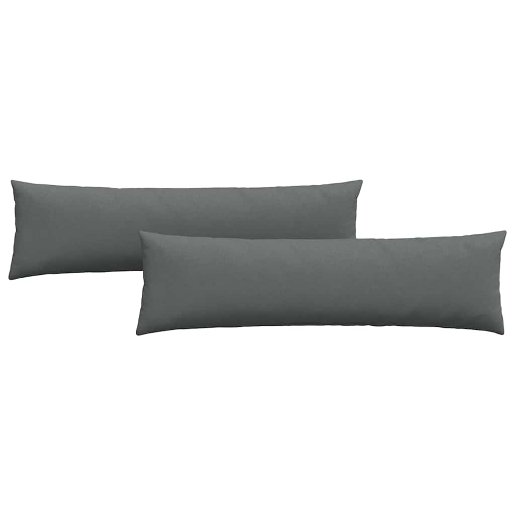 Sofakissen 2 stk. Stoff Dunkelgrau 145 x 40 cm