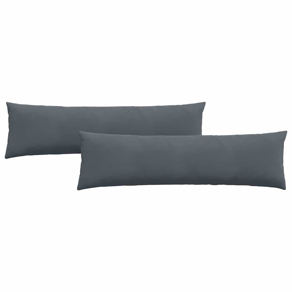 Sofakissen 2 pcs Dunkelgrau 145 x 40 cm Cordstoff