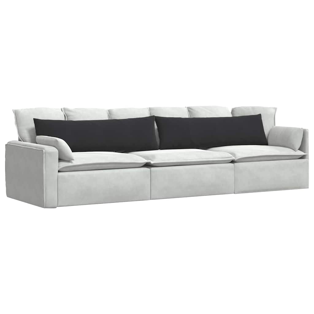 Sofakissen 2 pcs Schwarz 145 x 40 cm Cordstoff