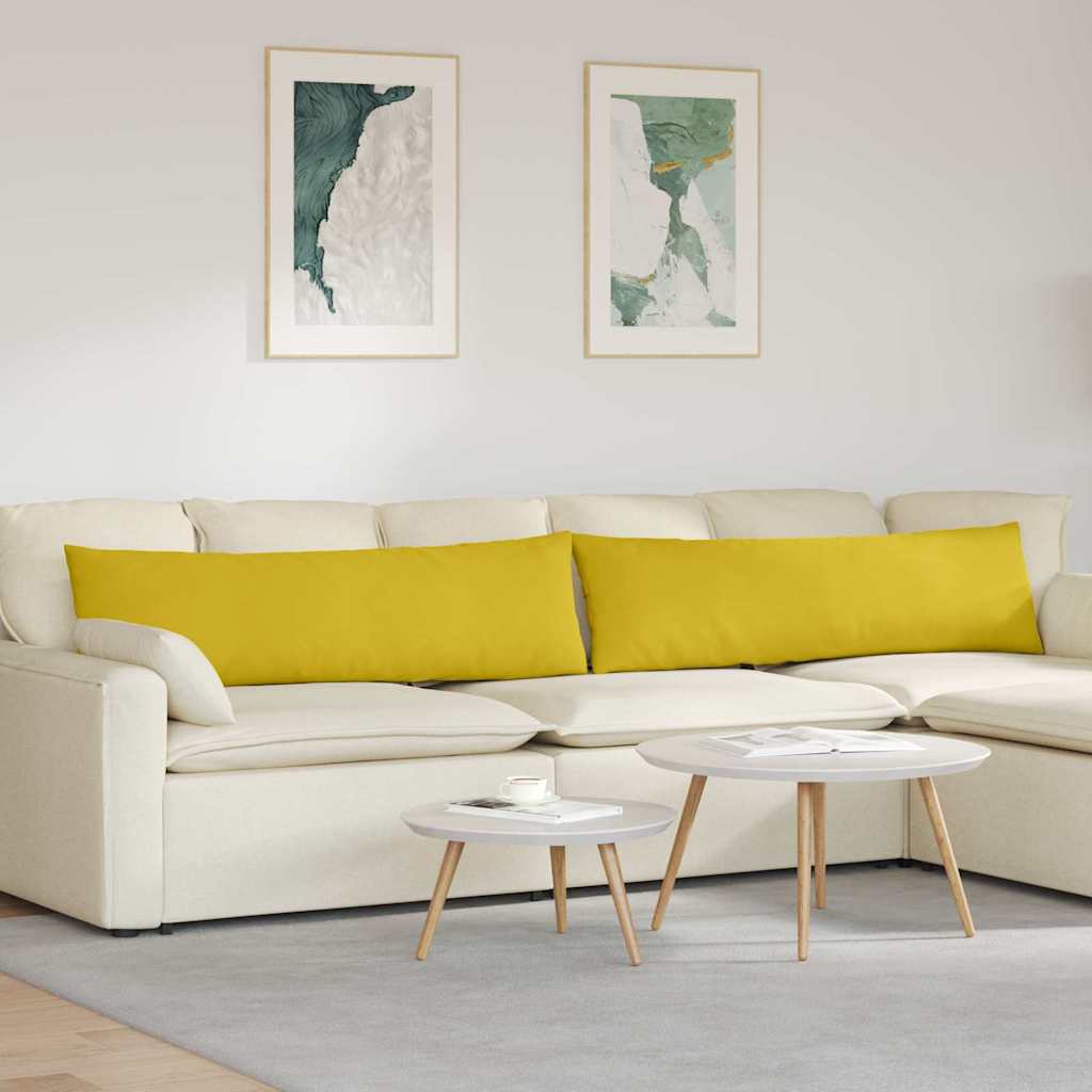 Sofakissen 2 pcs Gelb 145 x 40 cm Cordstoff