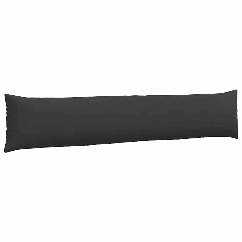 Sofakissen 2 Stk. Stoff Schwarz 200 x 40 cm