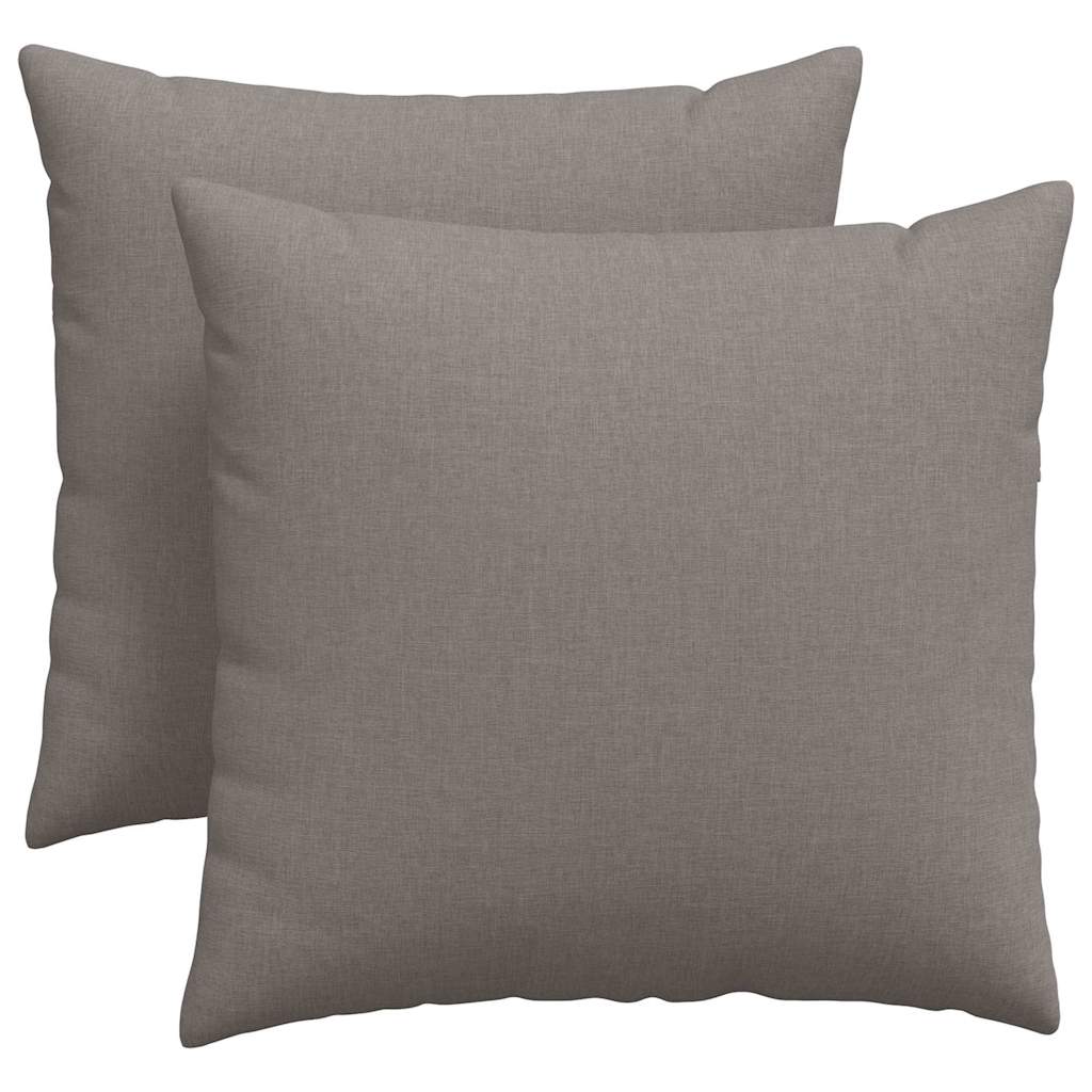 Sofakissen 2 stk. Stoff Taupe 45 x 45 cm