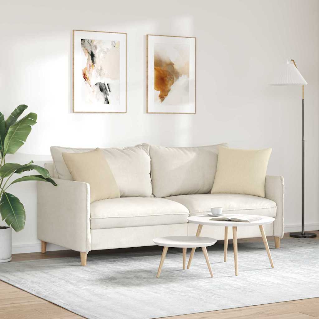 Sofakissen 2 stk. Stoff Creme 45 x 45 cm