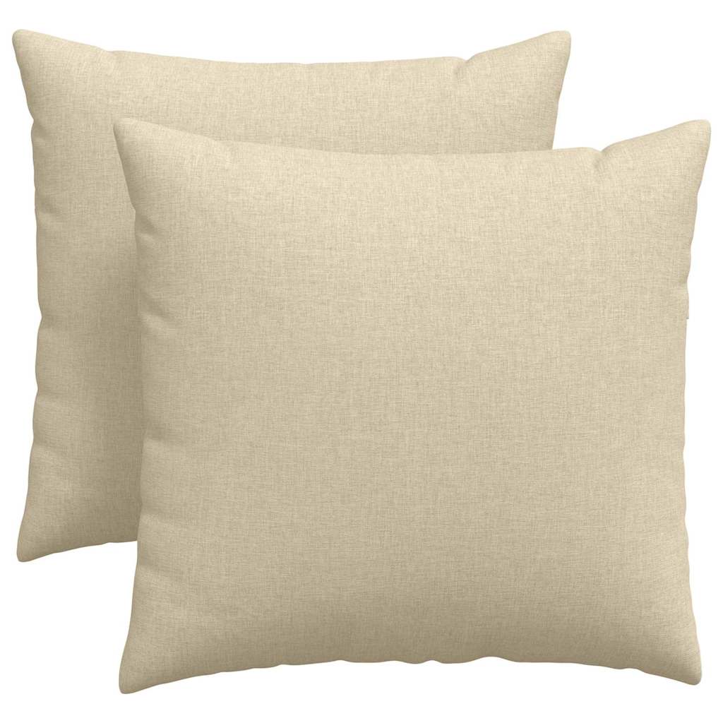 Sofakissen 2 stk. Stoff Creme 45 x 45 cm