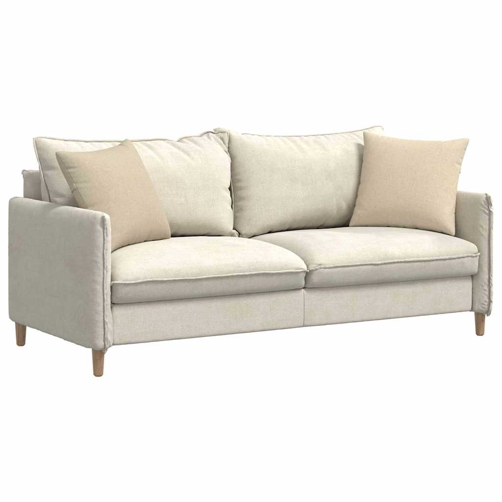 Sofakissen 2 stk. Stoff Creme 45 x 45 cm