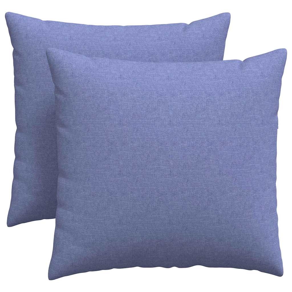 Sofakissen 2 stk. Stoff Jeans blau 45 x 45 cm