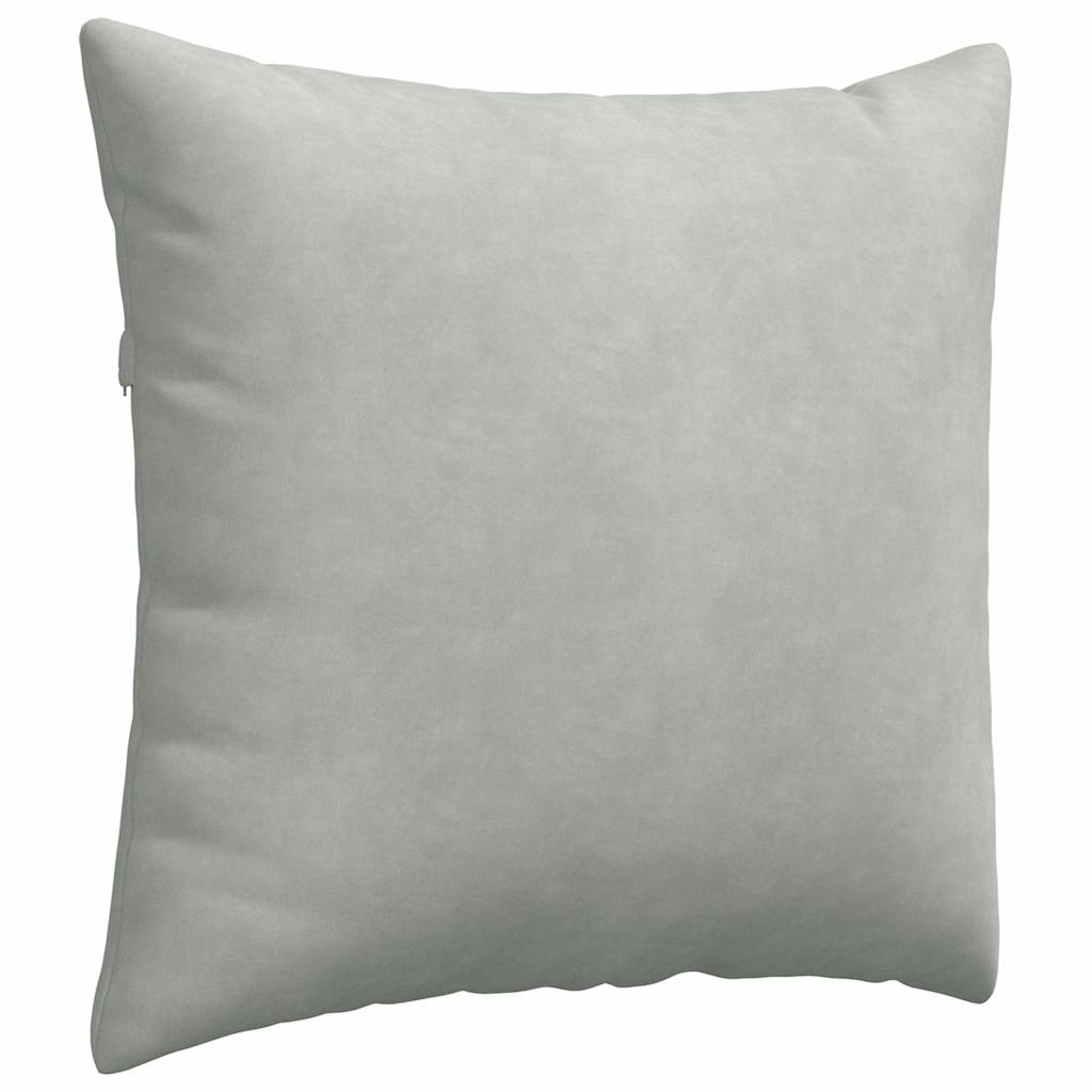 Sofakissen 2 pcs Hellgrau 45 x 45 cm Cordstoff