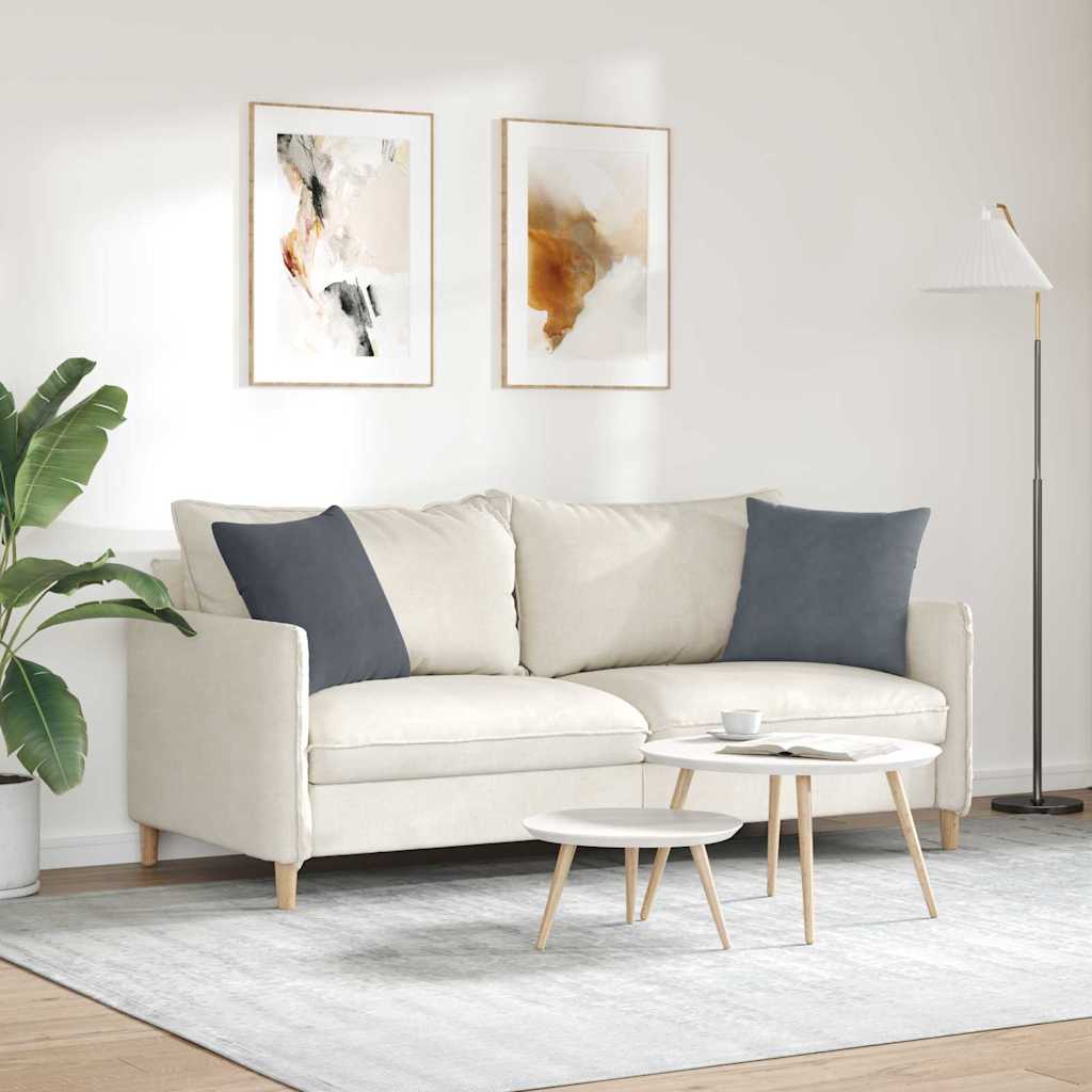 Sofakissen 2 pcs Dunkelgrau 45 x 45 cm Cordstoff