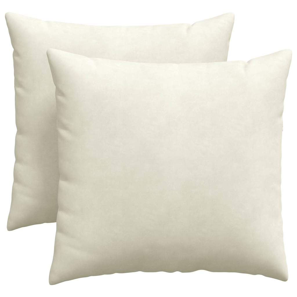 Sofakissen 2 pcs Creme 45 x 45 cm Cordstoff
