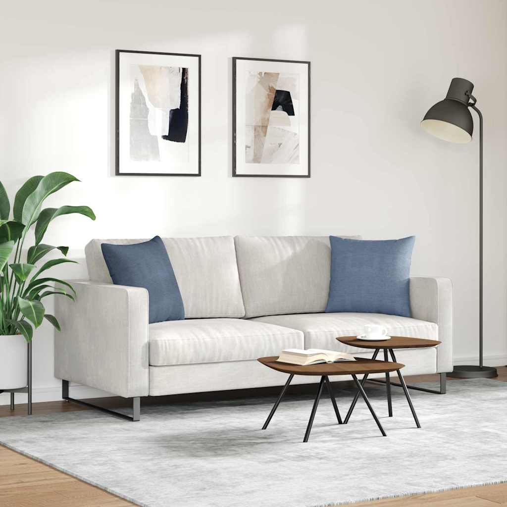 Sofakissen 2 pcs Blau 45 x 45 cm Cordstoff